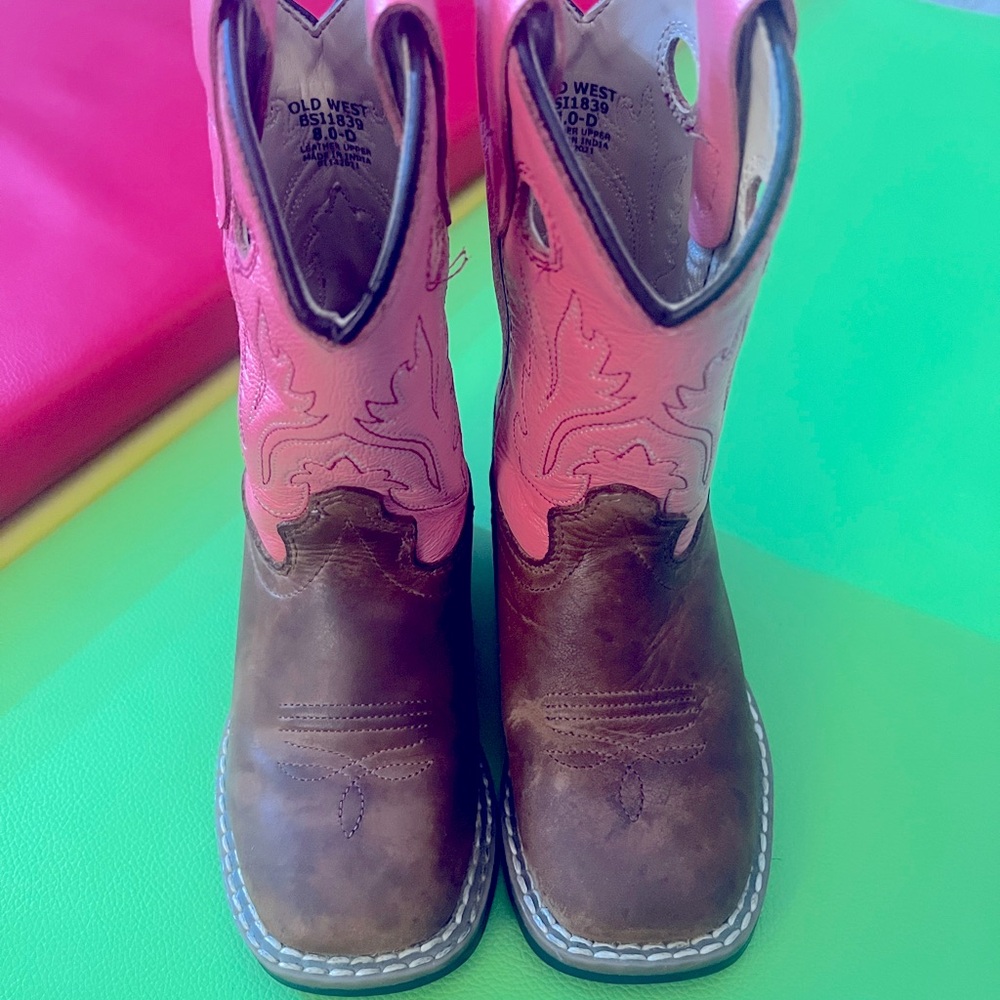 Girls old west boots size 8